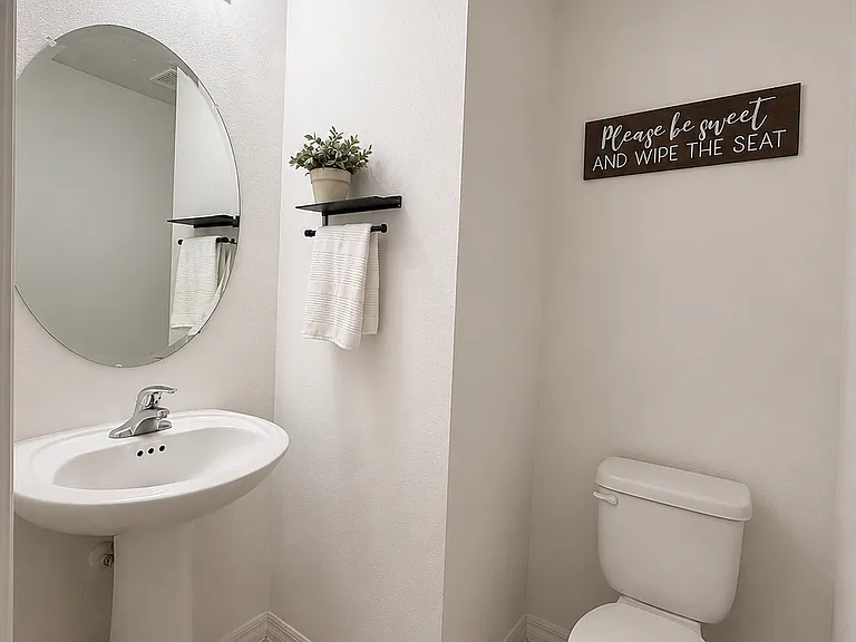 Guest half bath (first floor)