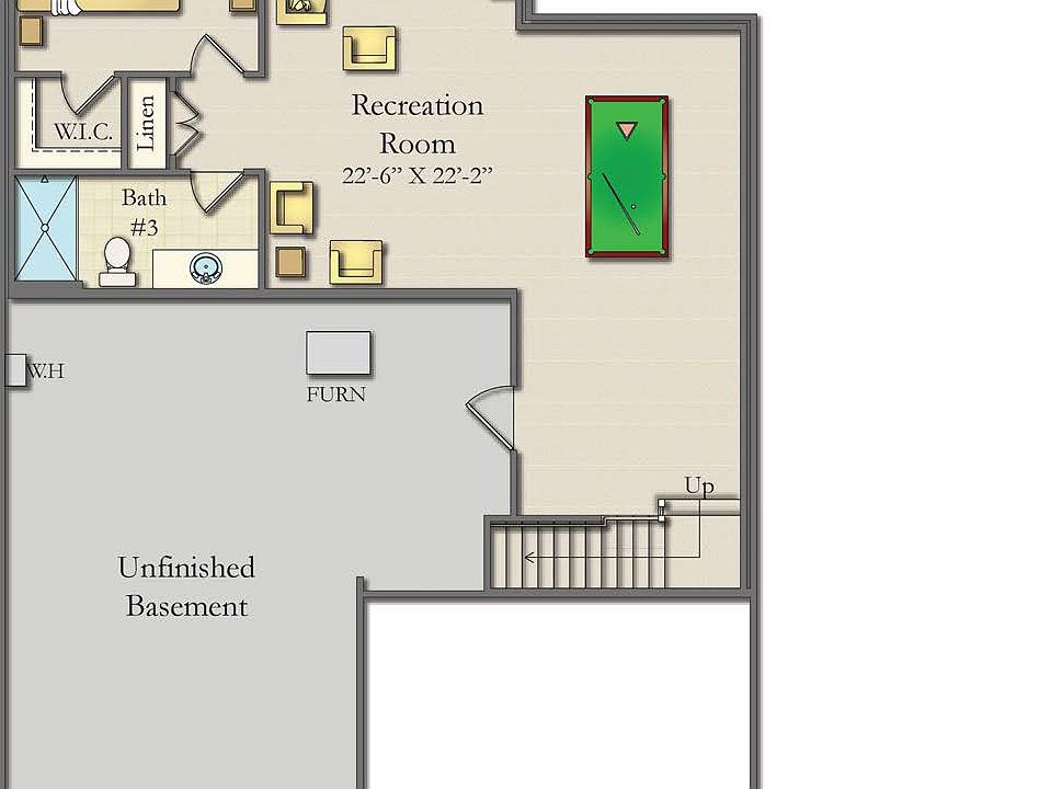 Sagamore basement with optional finish