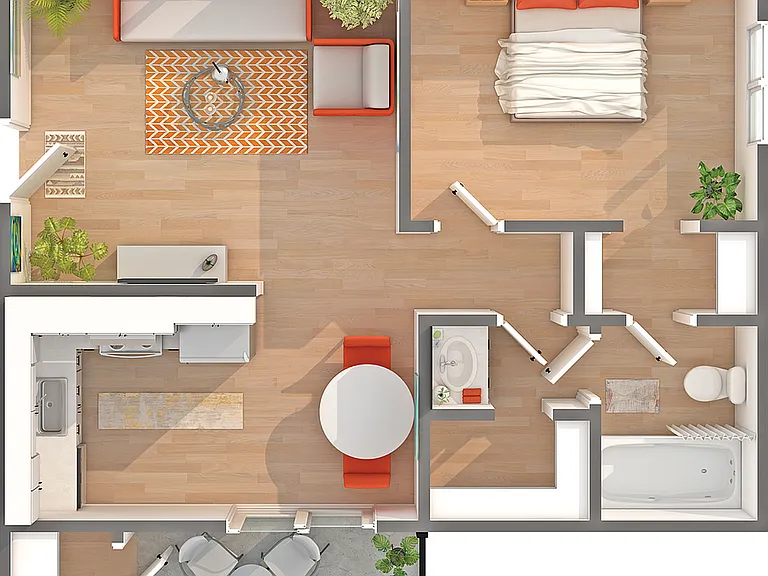 Mesa | 1-Bedroom Floorplan Mesa | 1-Bedroom Floorplan