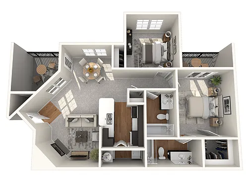 Floor plan B1 - 850 Sq. Ft.