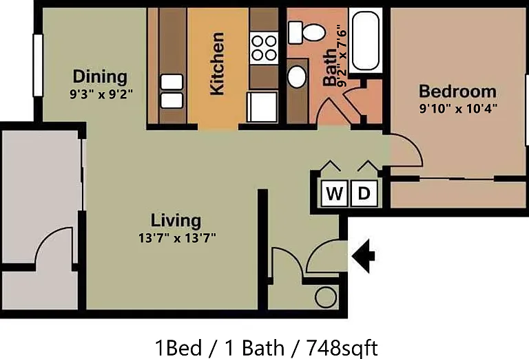 1X1 748sqft 1X1 748sqft