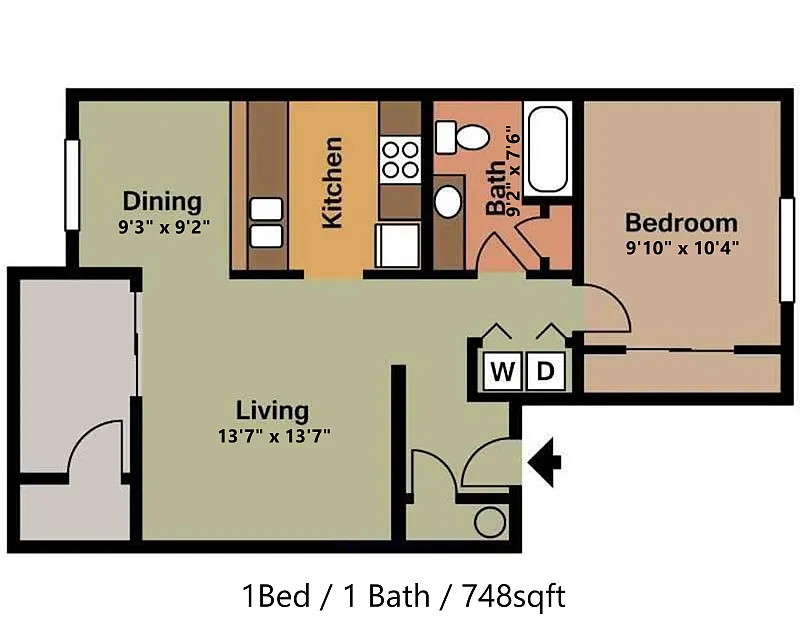Floor plan 1X1