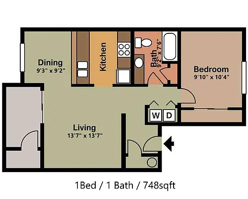 Floor plan 1X1