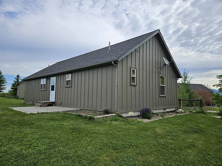 Rear with patio