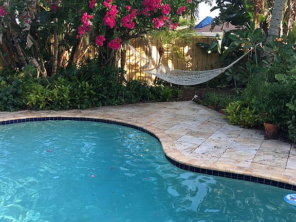 backyard hammock area