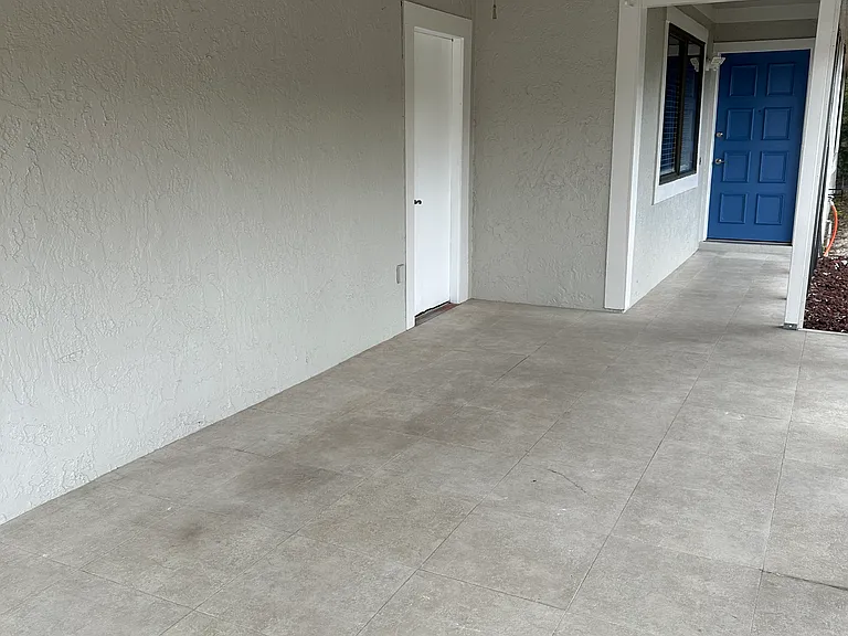 Covered porch.
