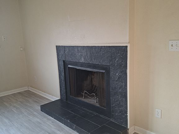 Wood burning fireplace