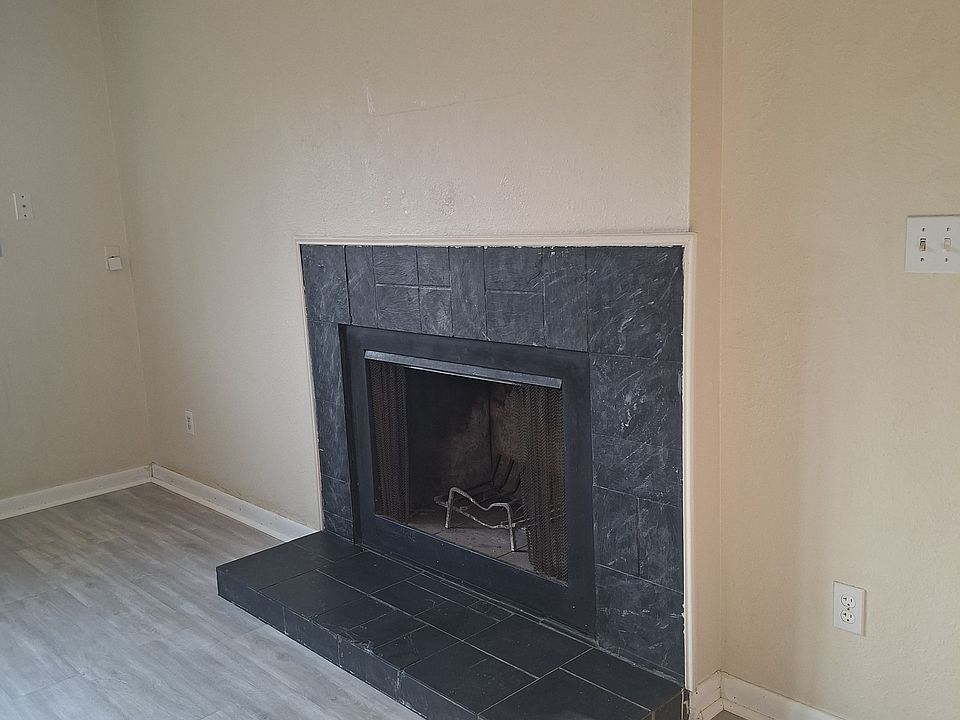 Wood burning fireplace