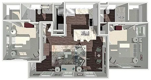 Floor plan Two Bedroom Flat
