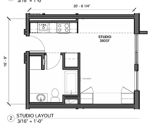 Floor plan Studio