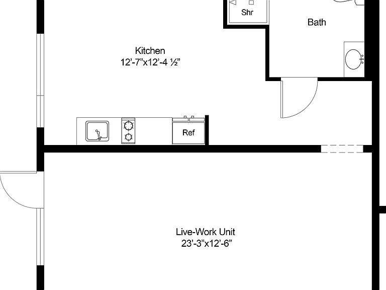 One Bedroom Floor Plan One Bedroom Floor Plan