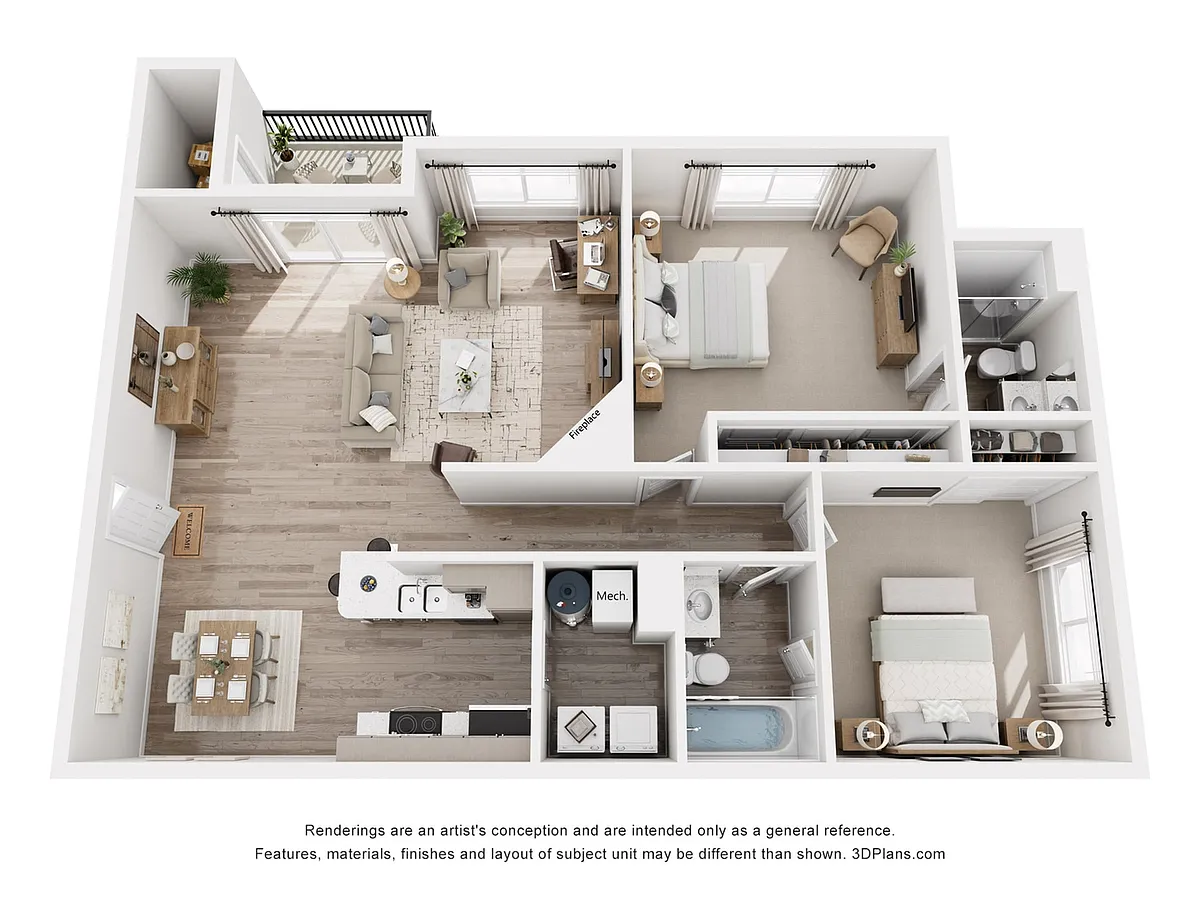 Floor plan 2B2B FP R