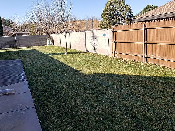 Backyard Lawn and new deck