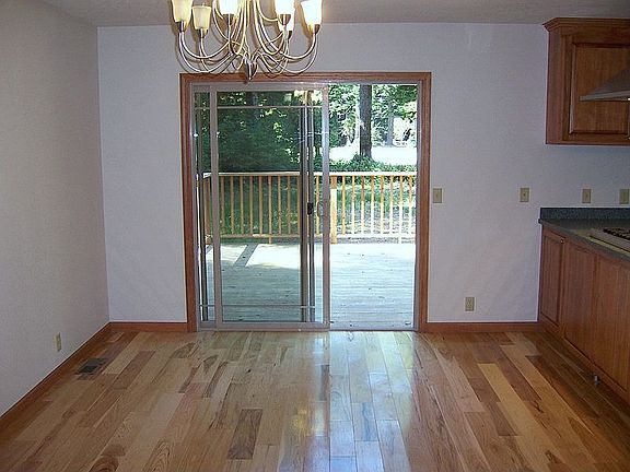 Dining room has slider onto deck