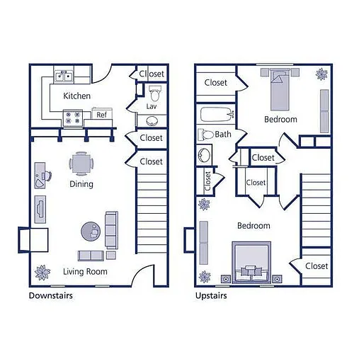 Floor plan 2B-1100