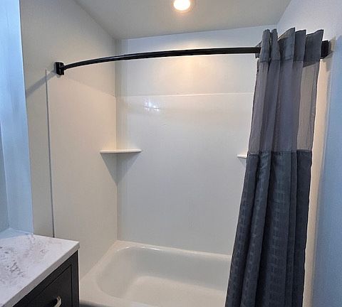 Newly-remodeled bathroom