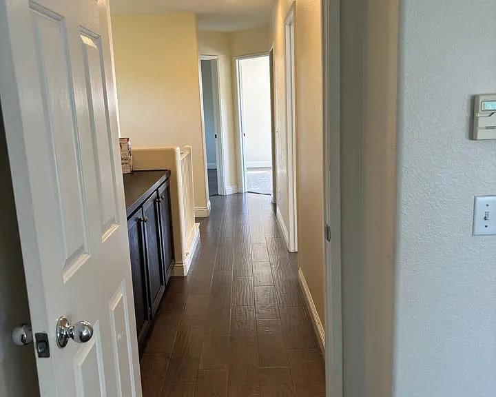 Hallway view from the master bedroom door