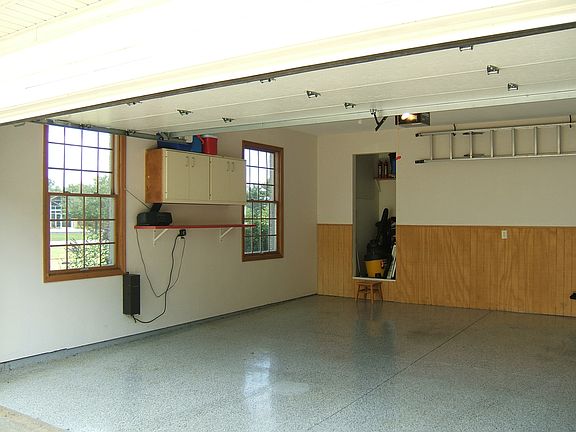 Garage With Epoxy Floor