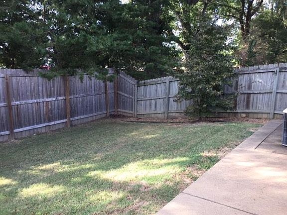 fenced yard