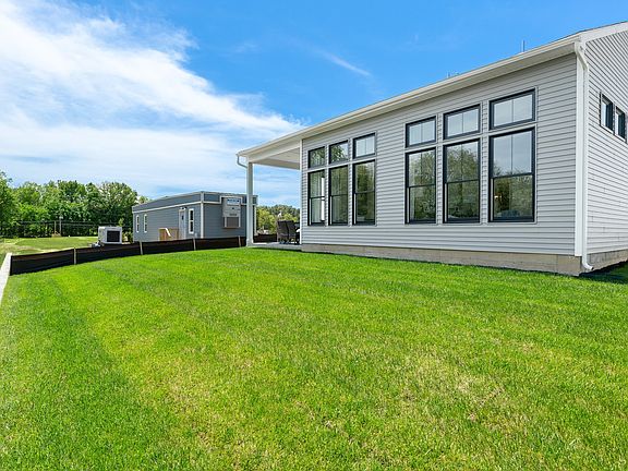 Backyard with covered patio