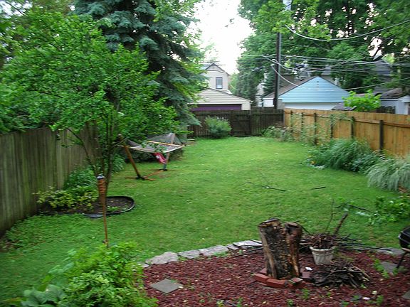 Spacious backyard with room for Garage