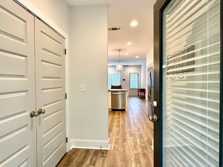 Laundry Closet. View from rear door.