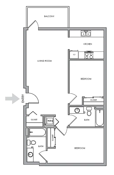 Floor plan 2X2 F - 2X2 F
