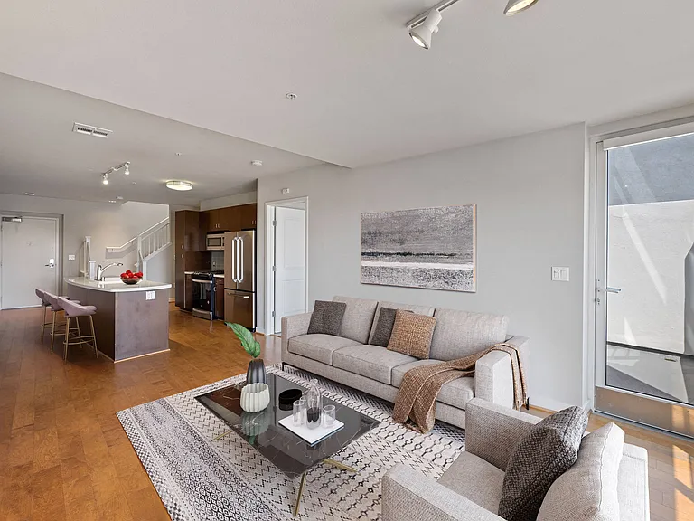 Spacious open concept living room