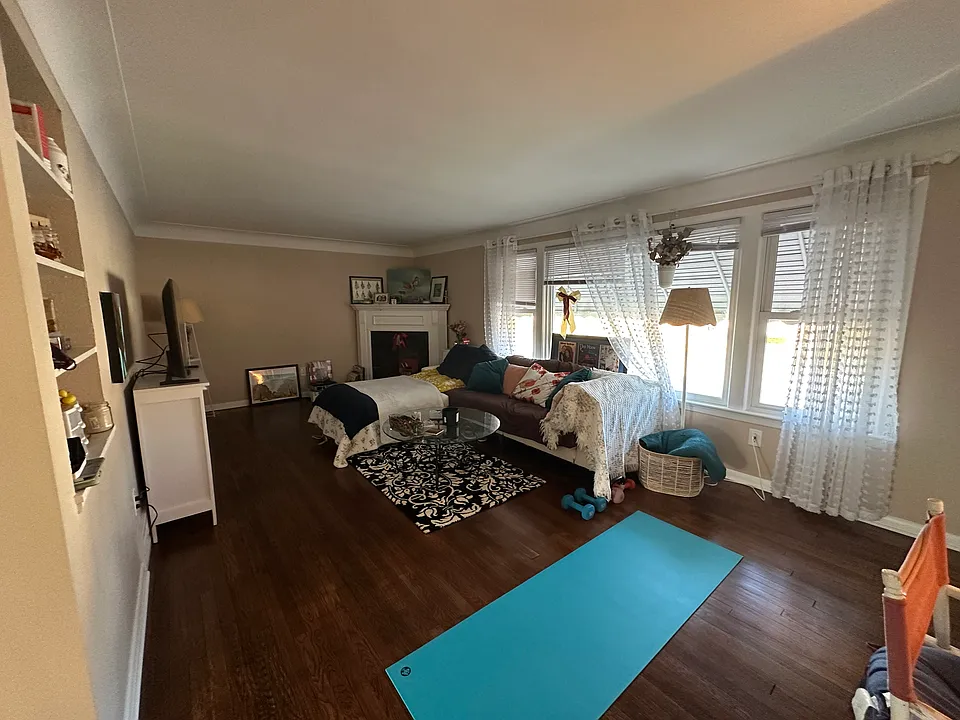 Spacious living room with large picture window