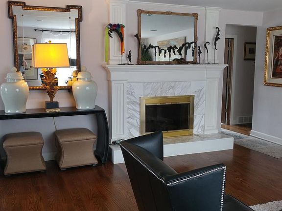 Living room fireplace