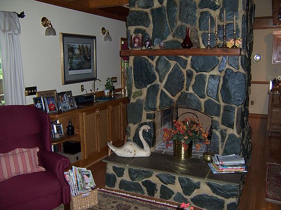 Blue Slate Fireplace