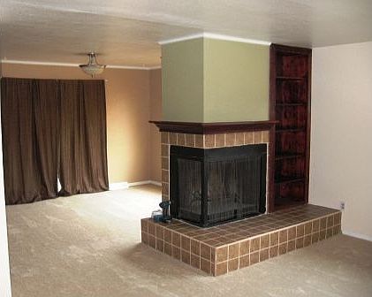 Fireplace and Dining Rm