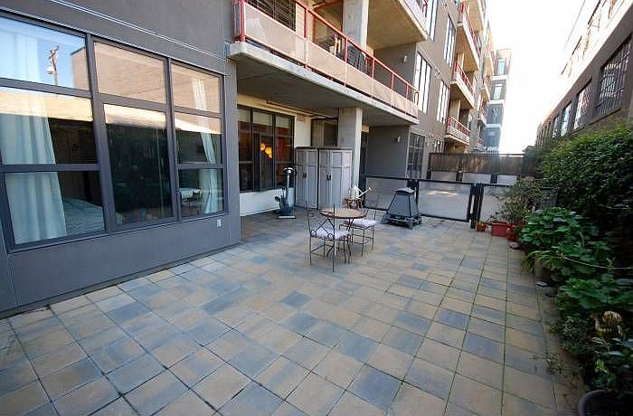 Private outdoor patio is a nice oasis