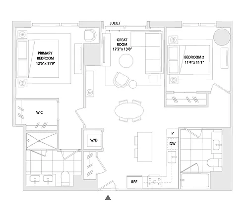 Floor plan 2 BED B2