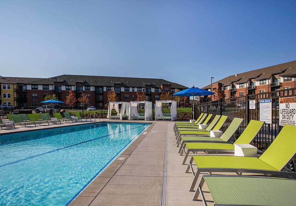 Soak up some sun after a long day with our private swimming pool, lounge chairs and resort-style cabanas.