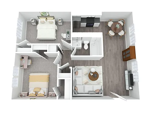 Floor plan 2BR - 1BTH