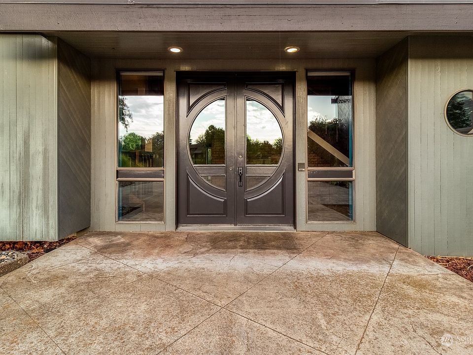 mid century modern double front doors