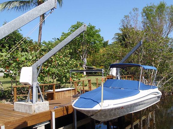 Dock and Davits facing East