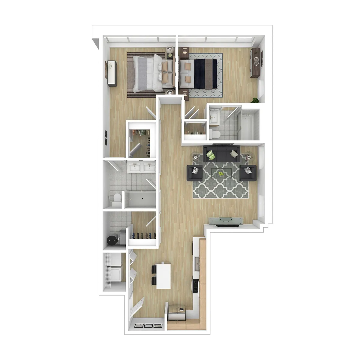 Floor plan 2 BR - A