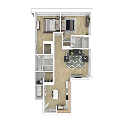 Floor plan 2 BR - A