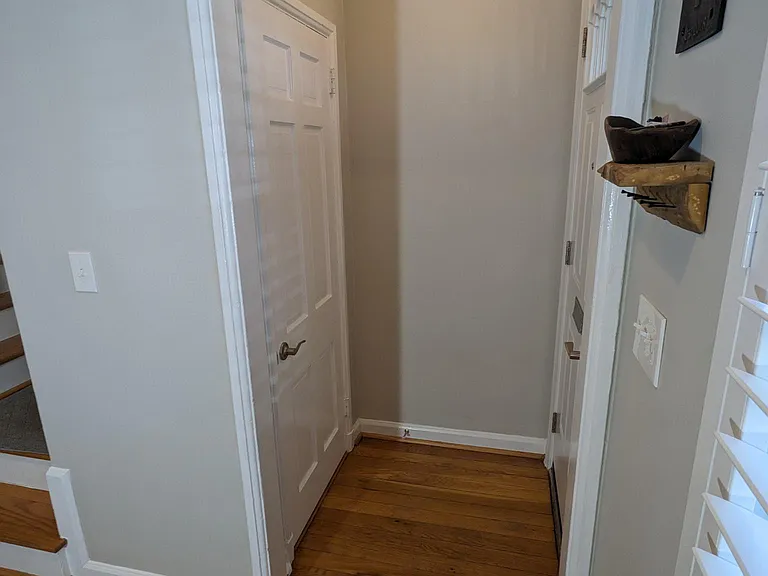 Front closet for your shoes and coats.