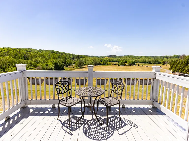 Private balcony overlooking the driving range