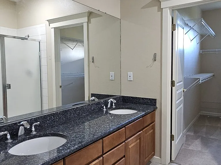 Master bath with walk in closet