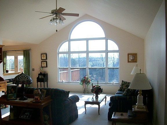 Living room view of back yard