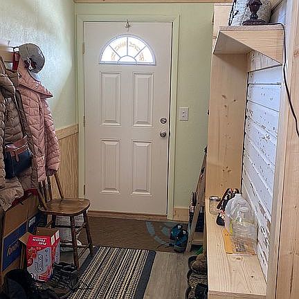 Front door and mudroom