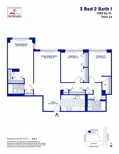 Floor plan 3 Bed 2 Bath I