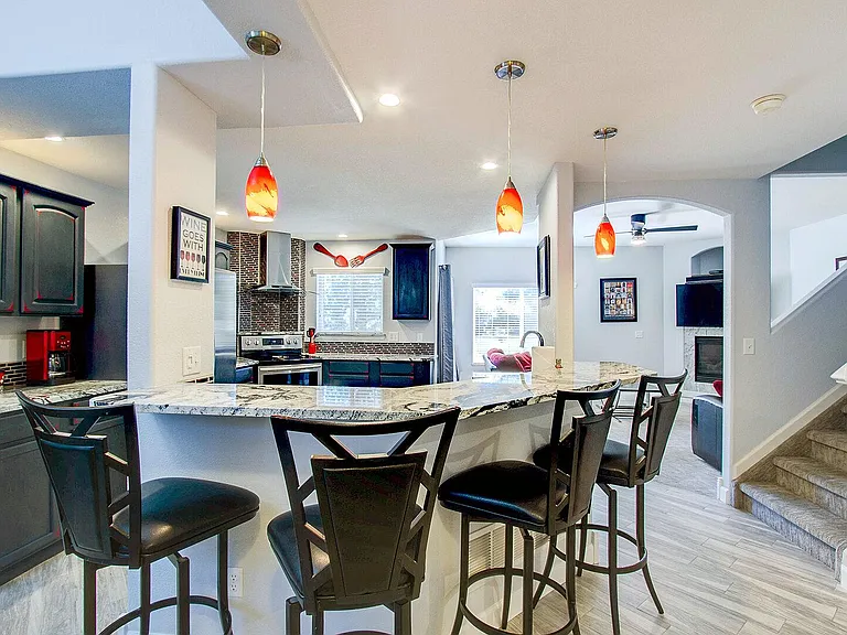 Bar seating for 4!