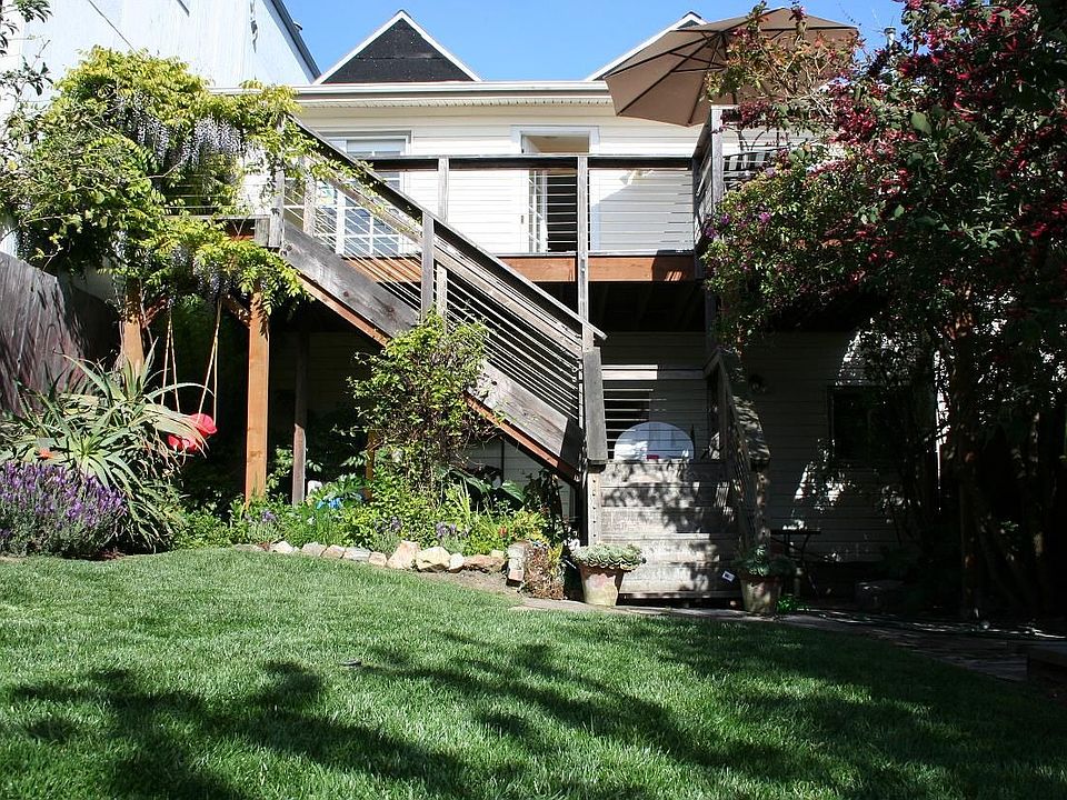 Two-story house with huge deck and amazing garden in lovely Potrero Hill