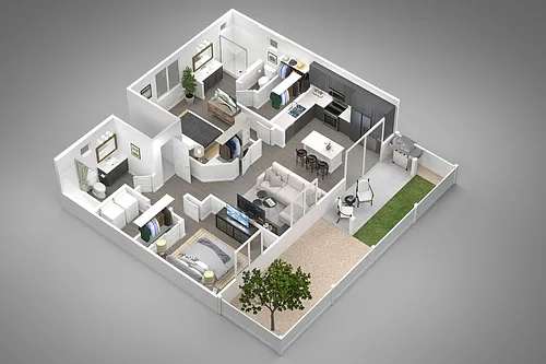 Floor plan 2 Bed/2 Bath