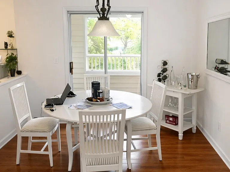 Dinning room and patio doors to patio